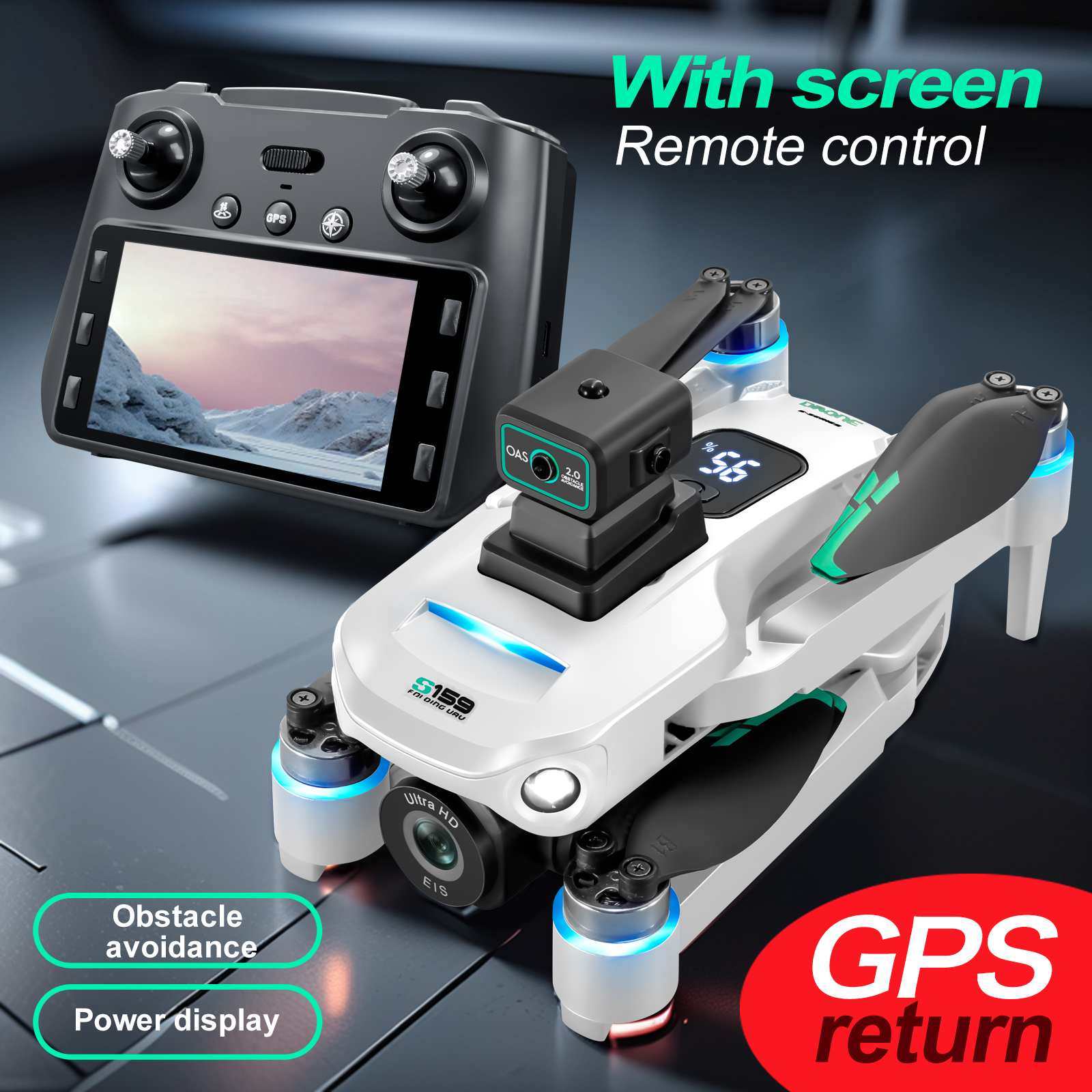 Drone Rc Gps S159 - S159 Mini Drone GPS 8K Professional