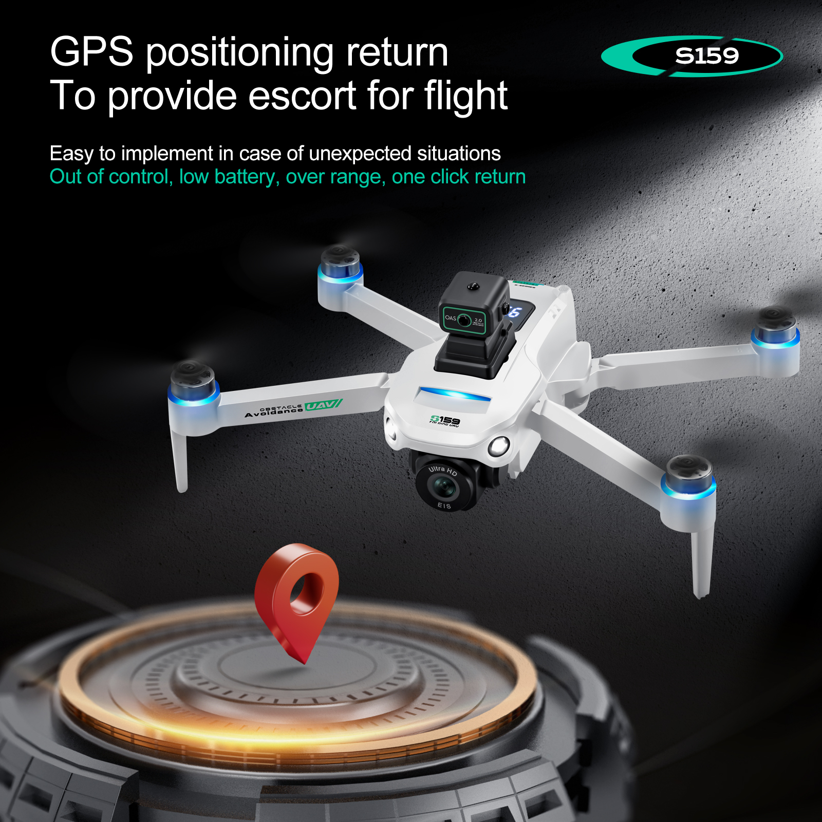Drone Rc Gps S159 - GPS Brushless Drone Dual Camera 5G