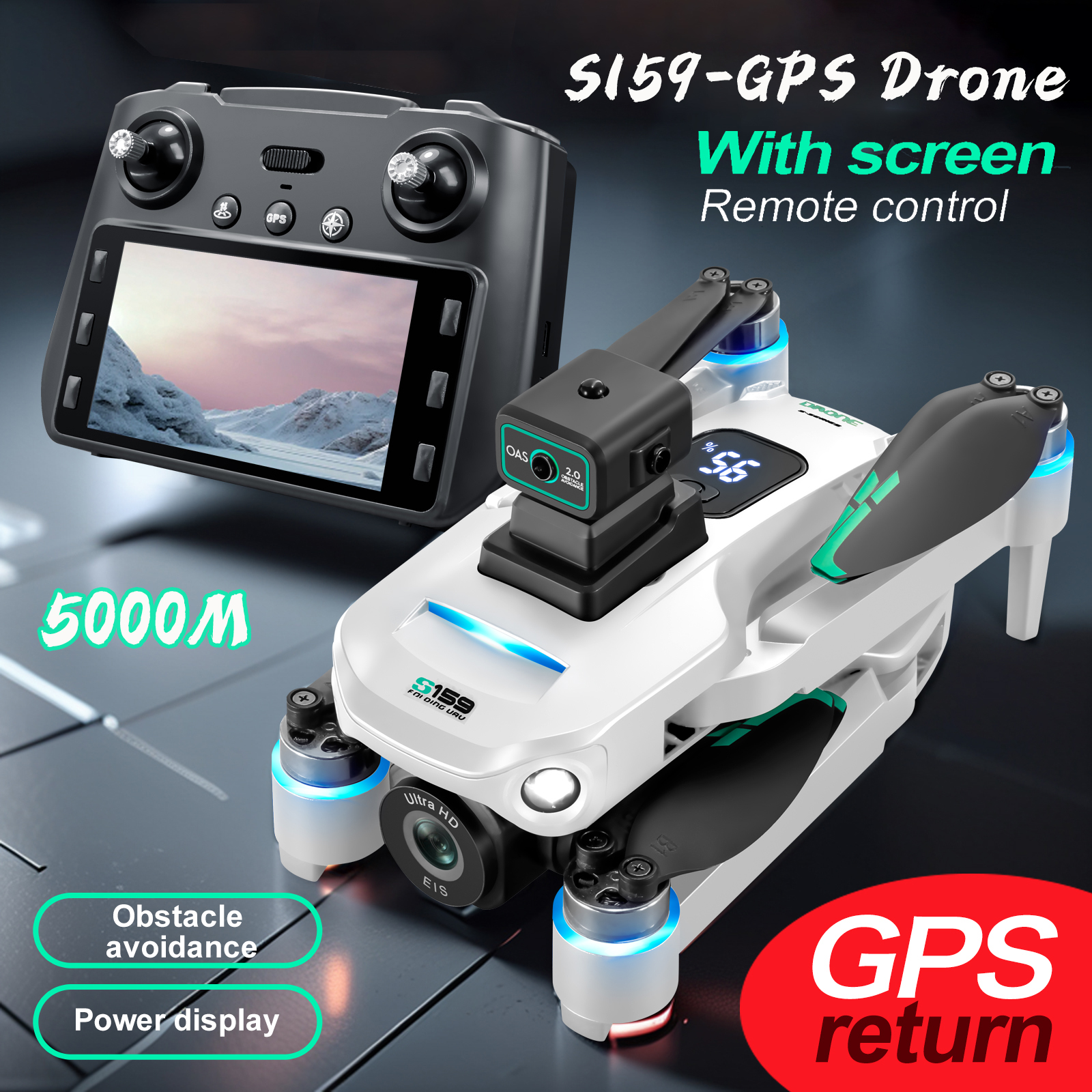 New S159 GPS Drone 8K HD Camer - Drone Rc Gps S159 บทวิจารณ์และราคา