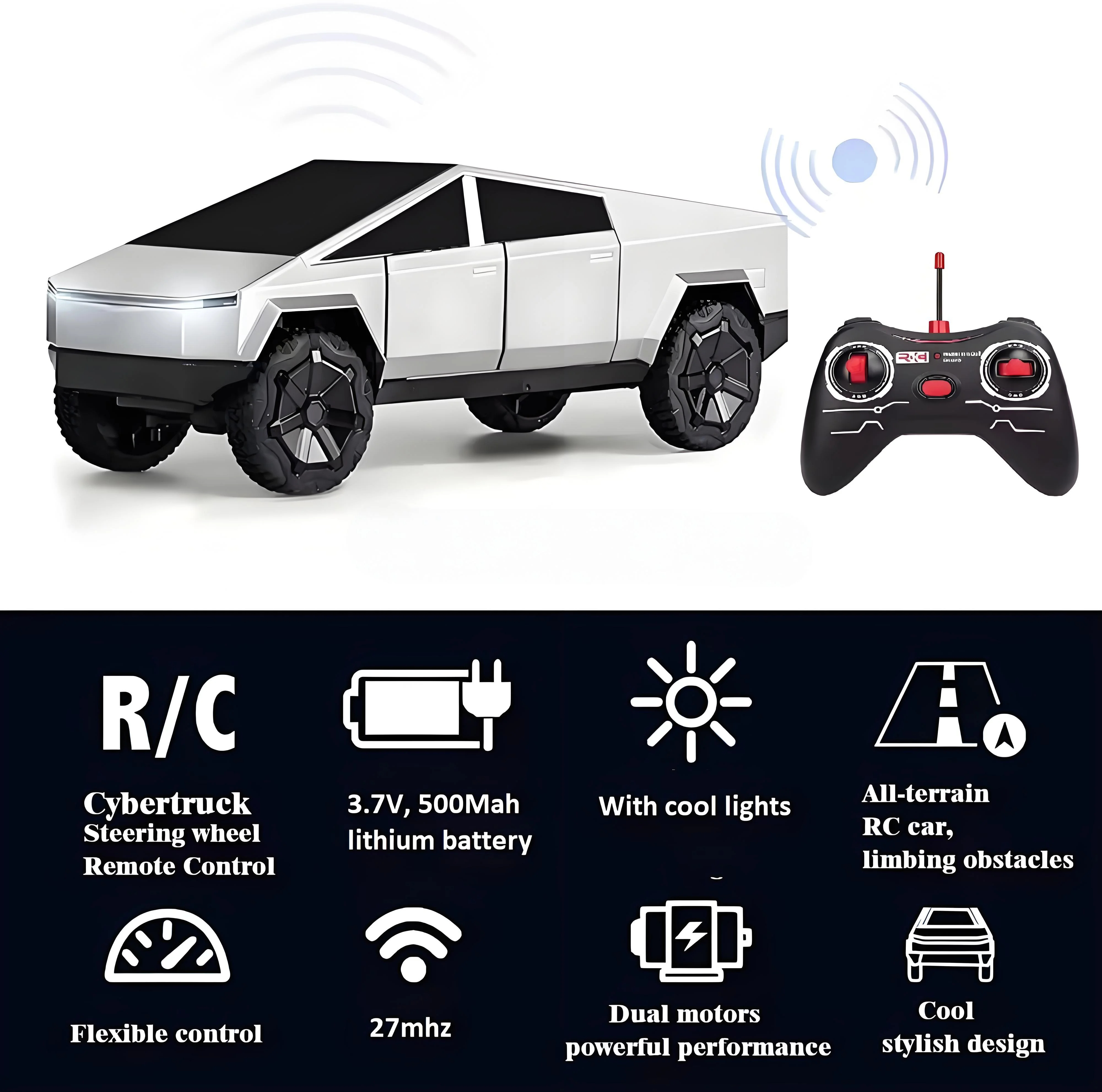 1:24 RC Cybertruck Pickup 4WD  - Drone Lidi Rc บทวิจารณ์และราคา