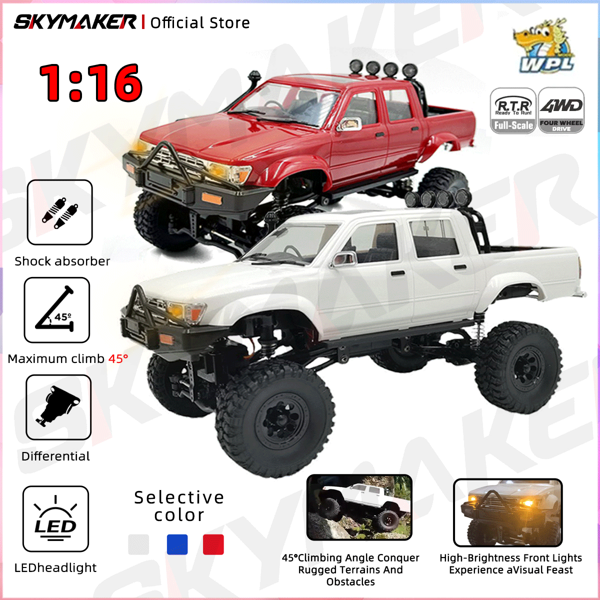 WPL C64-1 RC Car 1:16 Hailax 2 - Drone Lidi Rc บทวิจารณ์และราคา