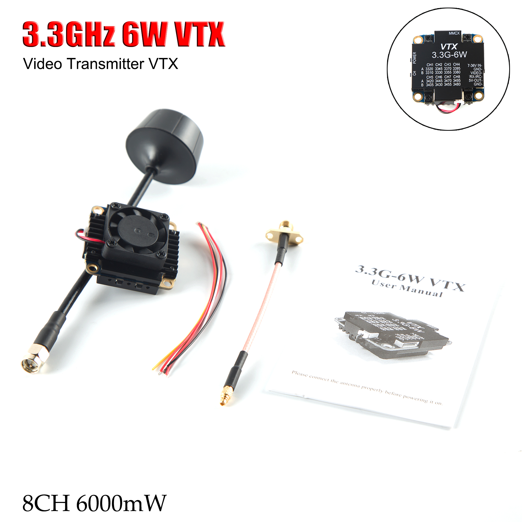 FPV Video Transmitter 3.3G 6W  - - Remote Control (Rc) Drone บทวิจารณ์และราคา